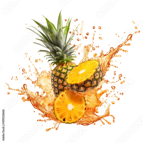 pineapple fruit juice splash