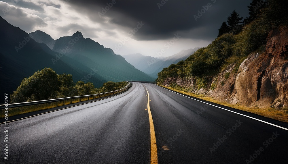 Naklejka premium asphalt road