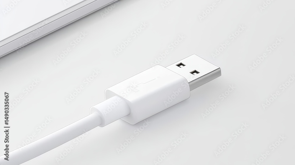 Fototapeta premium A USB connector technology gadget featuring enhanced design for tech enthusiasts.
