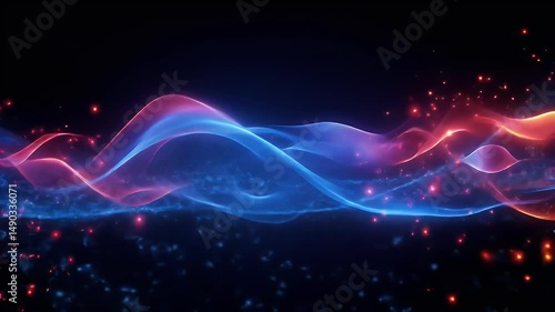 Wallpaper Mural Abstract luminous waves Torontodigital.ca