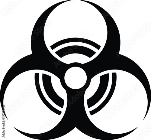 Biohazard Icon Outline Vector Illustration