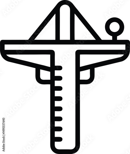 Caliper Icon Outline Vector Illustration