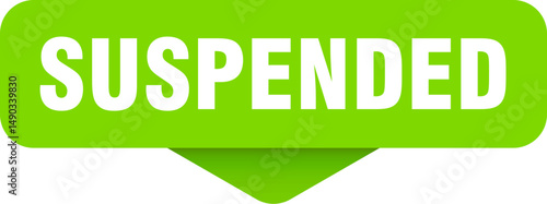 suspended sticker. suspended sign on transparent background