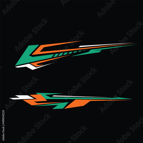 car sticker design vector. car modification stickers
