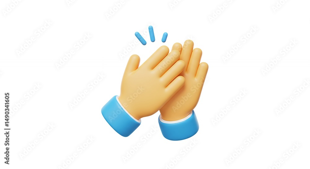 Obraz premium Hands clapping celebration illustration