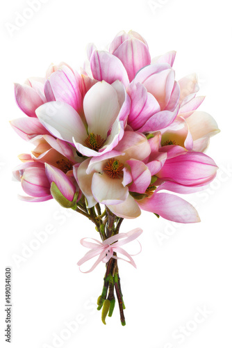 Elegant Pink Magnolia Bouquet Beautiful Spring Flowers