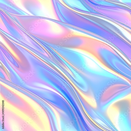 Wallpaper Mural Holographic Liquid Wave Texture Torontodigital.ca