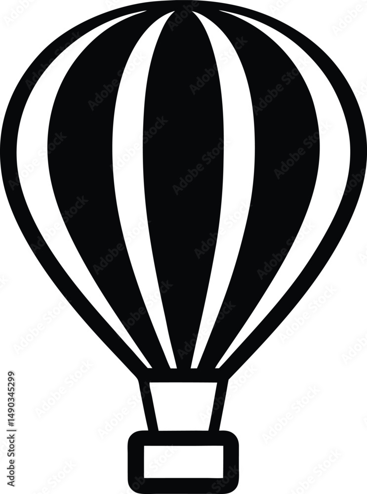 Fototapeta premium Hot Air Balloon Icon Outline Vector Illustration