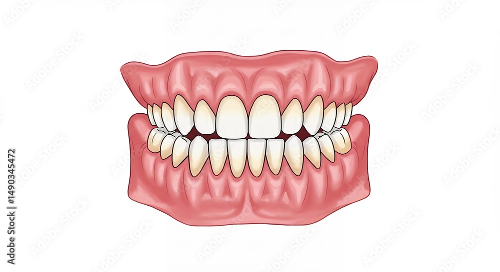 Obraz premium Human teeth and gums illustration