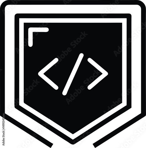 JavaScript Icon Outline Vector Illustration