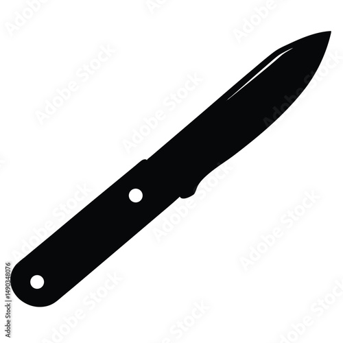 a silhouette of a retractable utility knife
