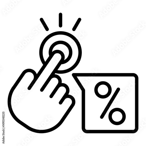 Click through rate single icon