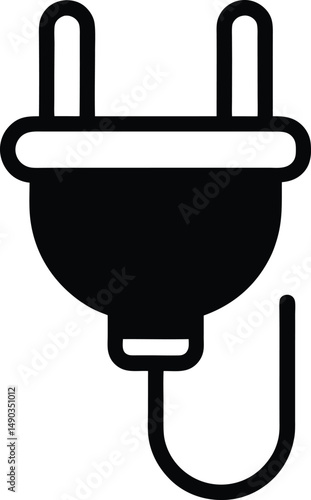Plug Icon Outline Vector Illustration