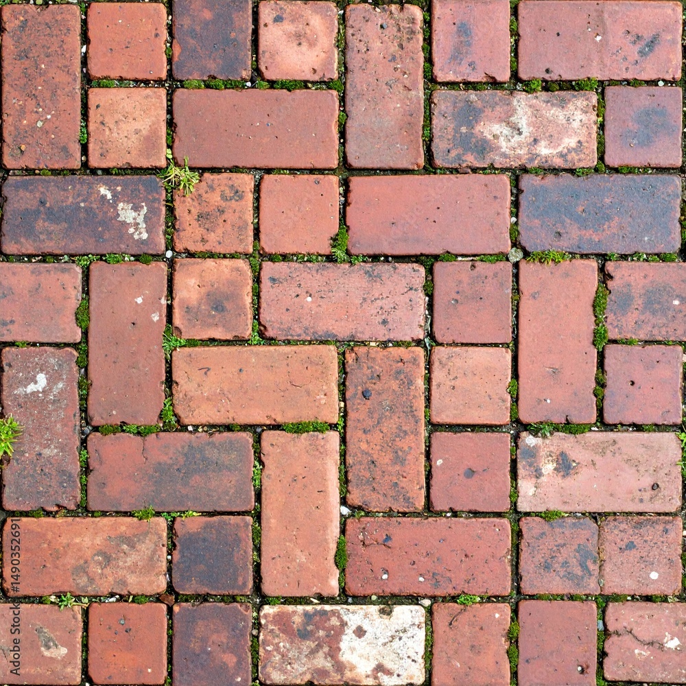 Obraz premium Old Brick Pavement Texture