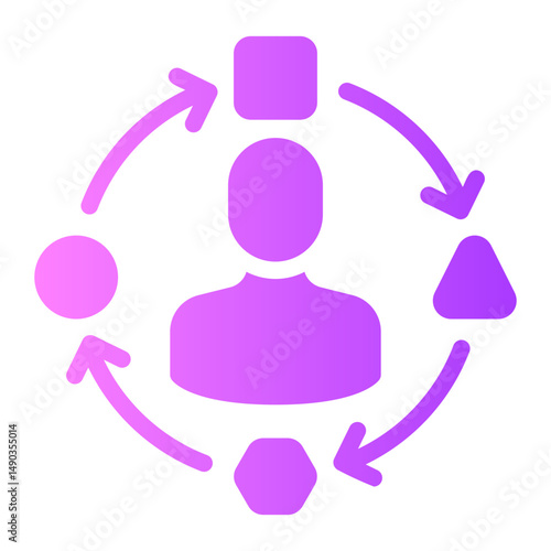 multitasking gradient icon