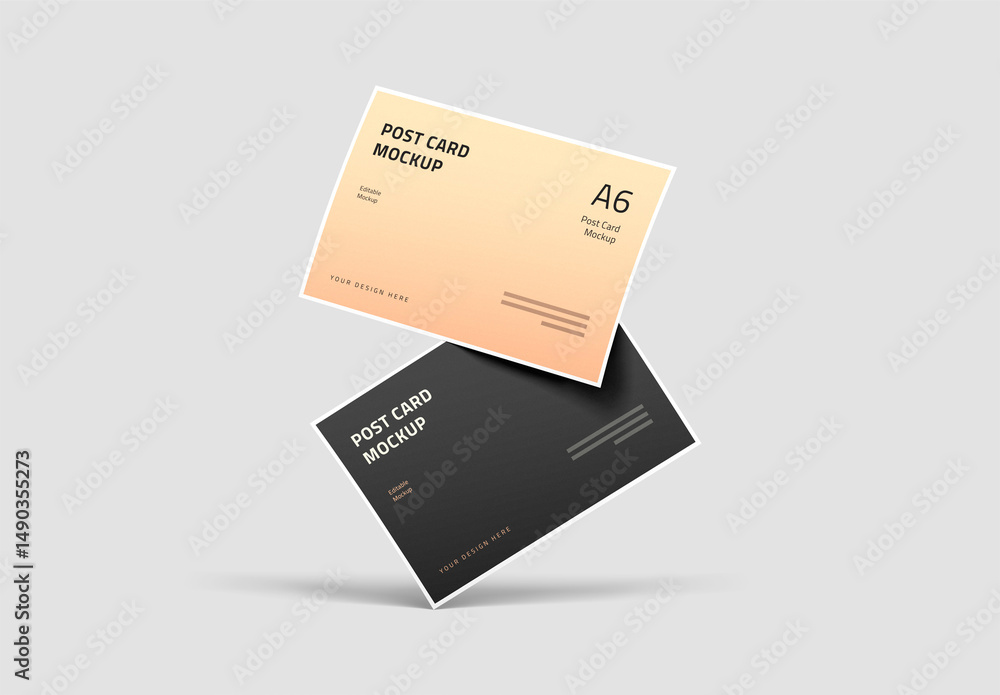 Editable Postcard Mockup Scene Stock Template | Adobe Stock