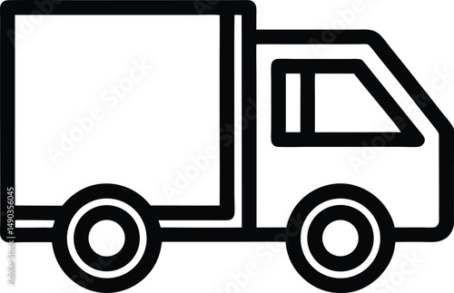 truck delivery icon outline vector illustration