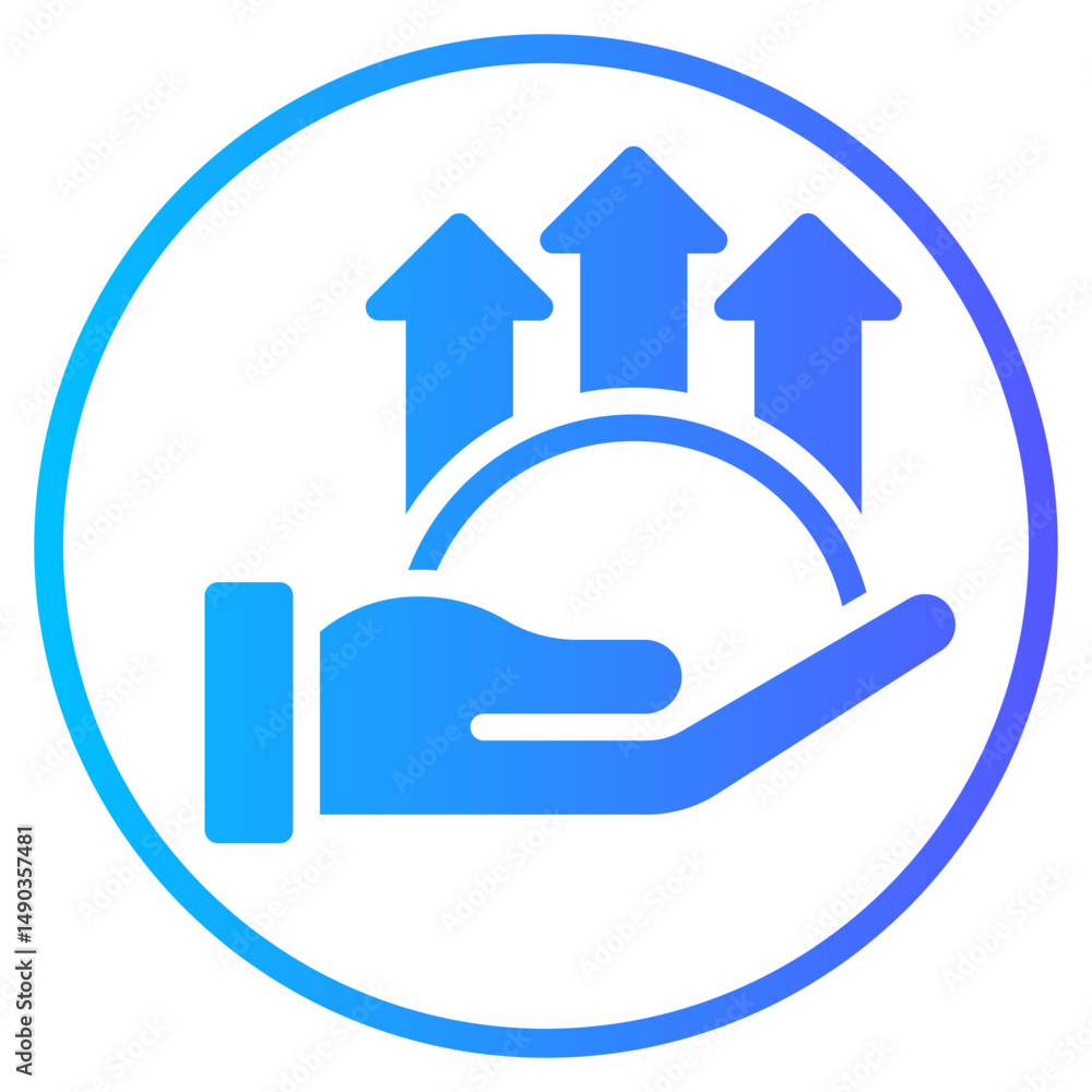 Obraz premium hand gradient icon