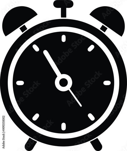 Alarm Clock Icon Outline Vector Illustration