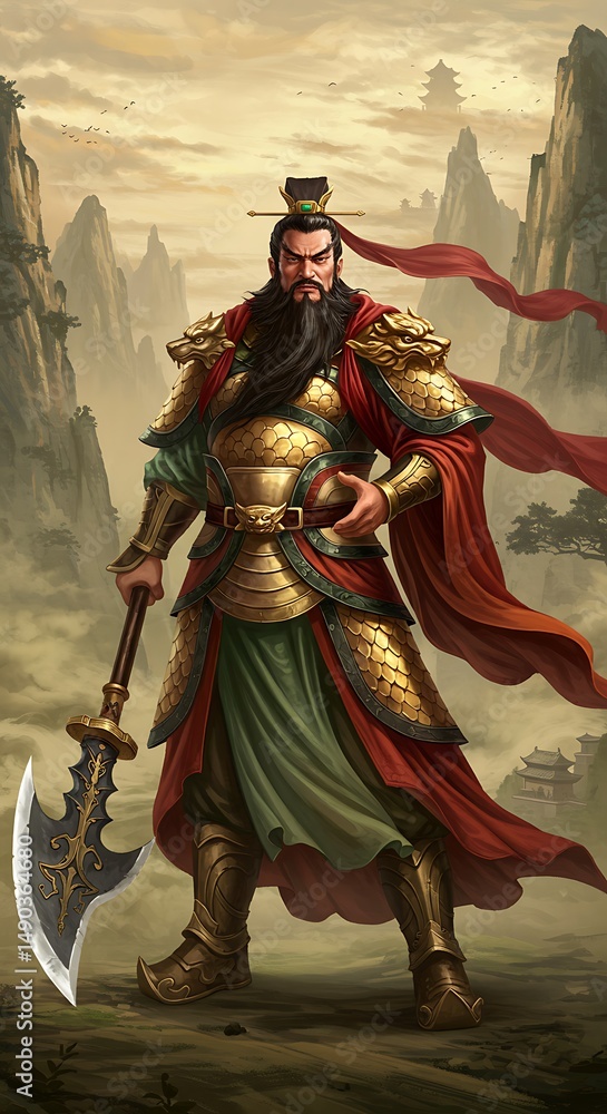 Fototapeta premium Guardian of the Golden Peaks