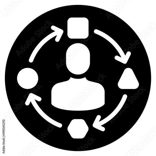multitasking glyph icon