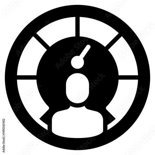 speedometer glyph icon