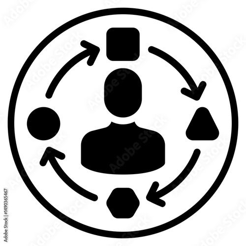 multitasking glyph icon