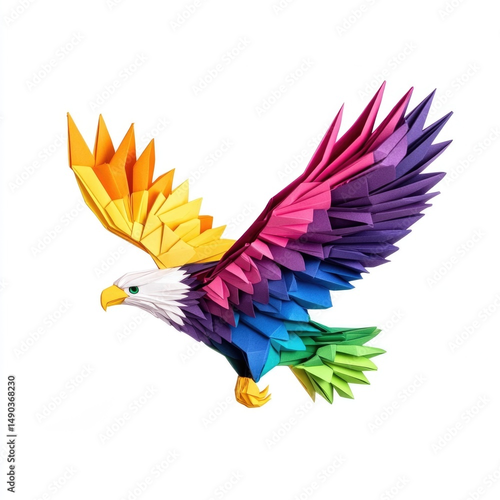 Fototapeta premium Colorful Paper Eagle
