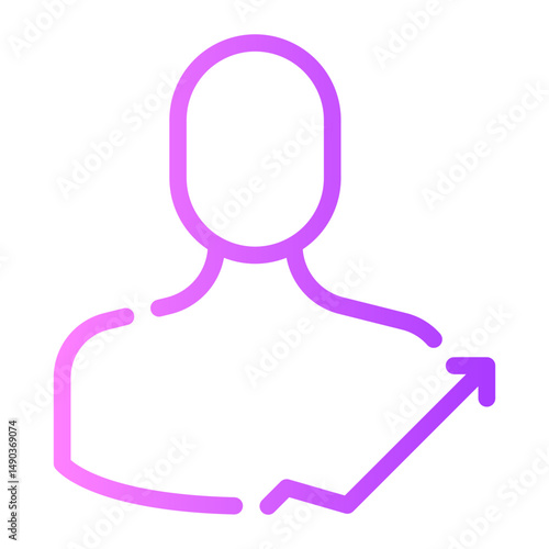 personal growth gradient icon