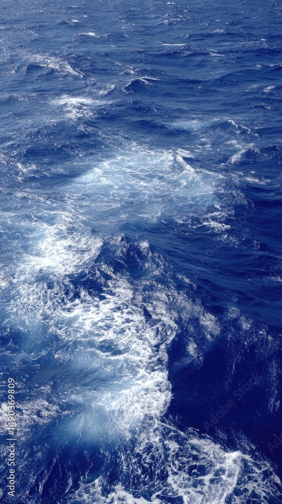 Fototapeta premium Serene Azure Sea Reflections of Tranquility