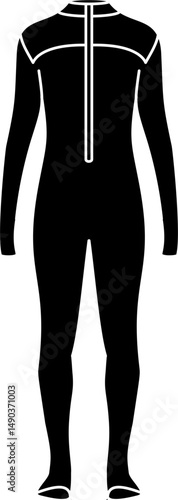 Bobsleigh suit silhouette vector