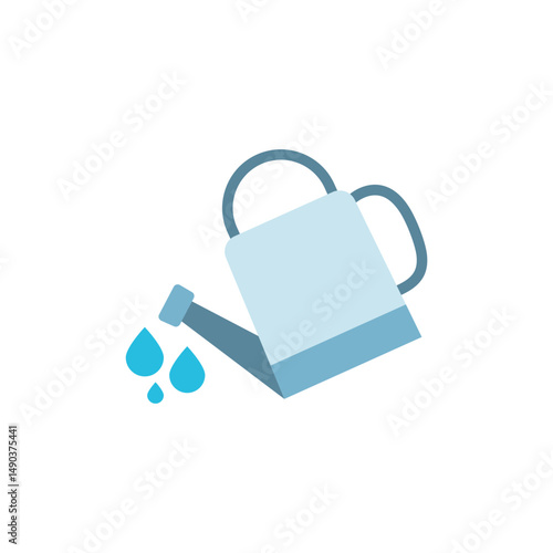 Watering can icon with cascading droplets, symbolising growth and hydration processes