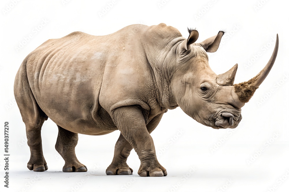 rhino isolated on white rhino isolated on white