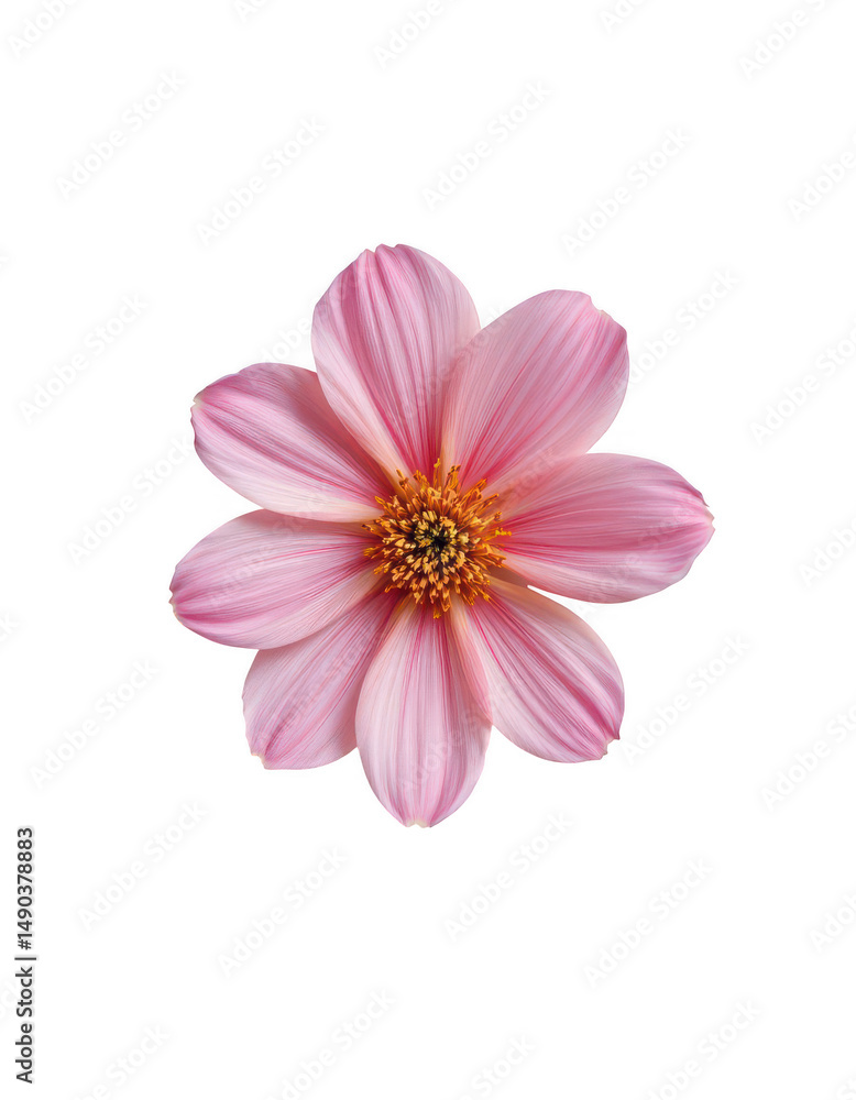 the image shows a close up of a flower against a black background. the flower features numerous petals, primarily in shades of pink with darker pink streaks running along the length the image shows a close up of a flower against a black background. the flower features numerous petals, primarily in shades of pink with darker pink streaks running along the length