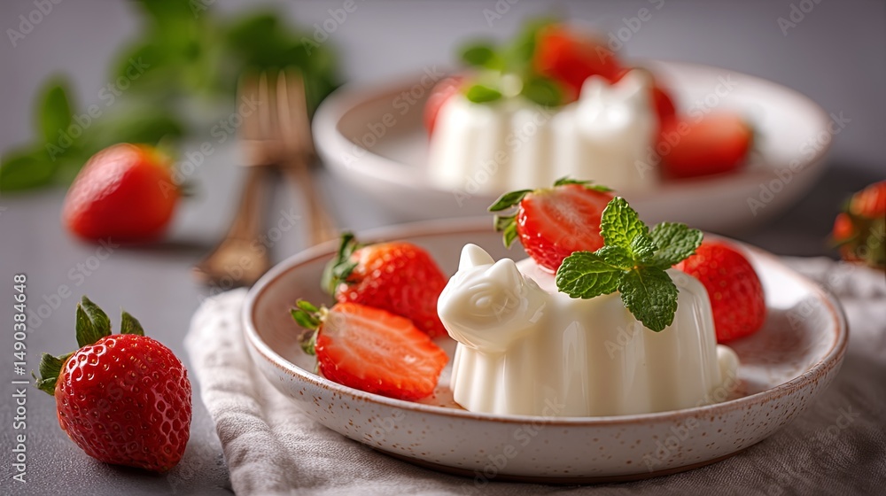 Fresh Strawberries on Plate and Bowl - Food Photography Fresh Strawberries on Plate and Bowl - Food Photography
