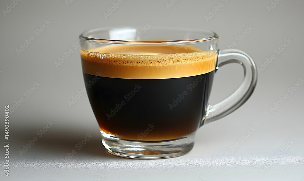 Espresso in glass cup Espresso in glass cup