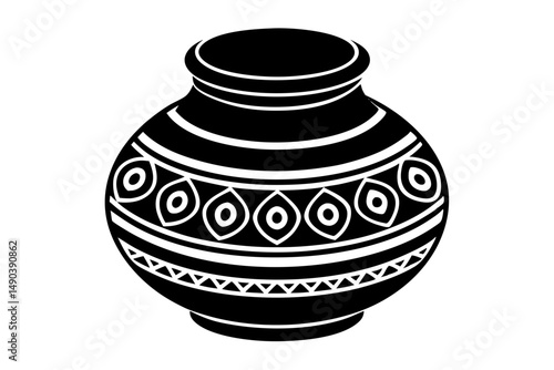 Earthen Pot Icon Clipart Design