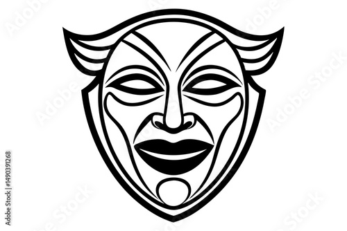 Performing Arts Mask Vector Graphic