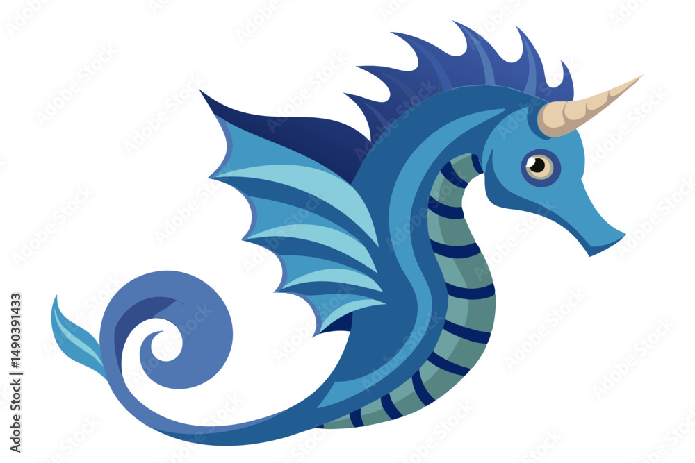 Fototapeta premium Detailed Seahorse Marine Clipart
