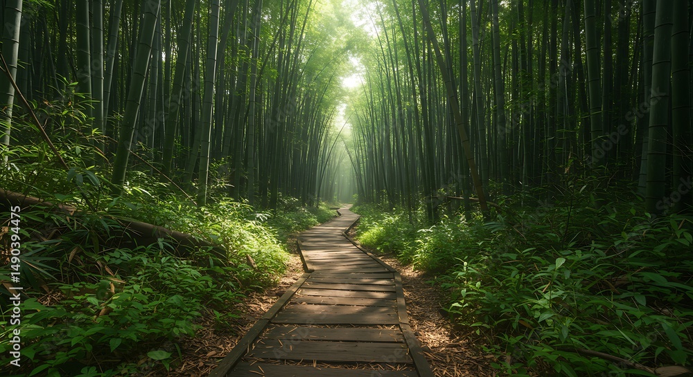 Bamboo forest pathway Bamboo forest pathway