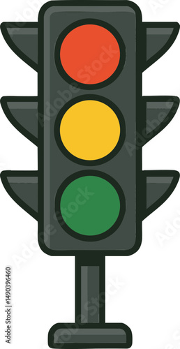 신호등, 교통, 안전, 초록, 노랑, 자동차, 라이트, green, red, 멈추다, 기호, 길거리, 신호, yellow, 거리, 설비, 벡터, 등