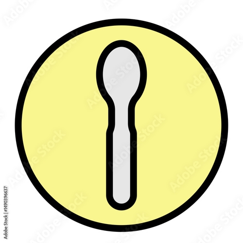 Teaspoon Vector Filled Icon Design