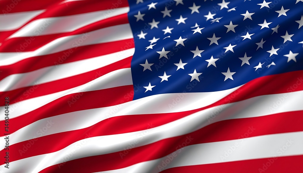 Naklejka premium American Flag: A Symbol of Freedom and Patriotism