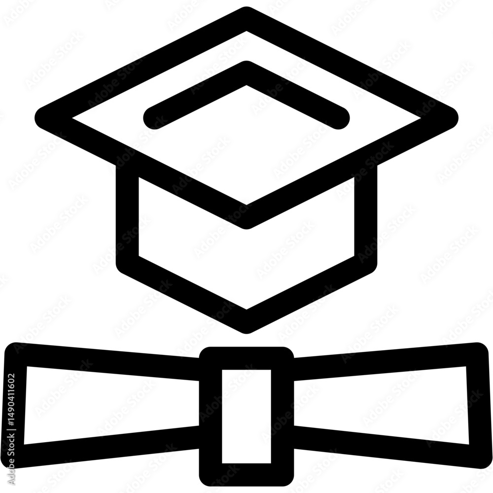 Diploma Icon Vector Symbol Design Illustration Diploma Icon Vector Symbol Design Illustration