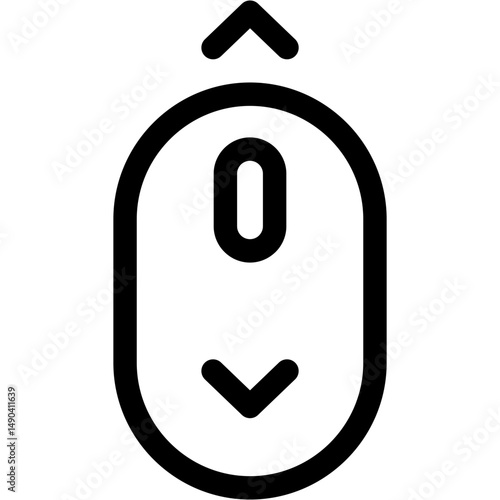 Mouse Scroll Icon Vector Symbol Design Illustration