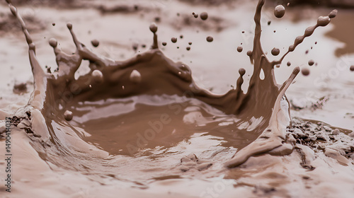 Splash of dirty mud