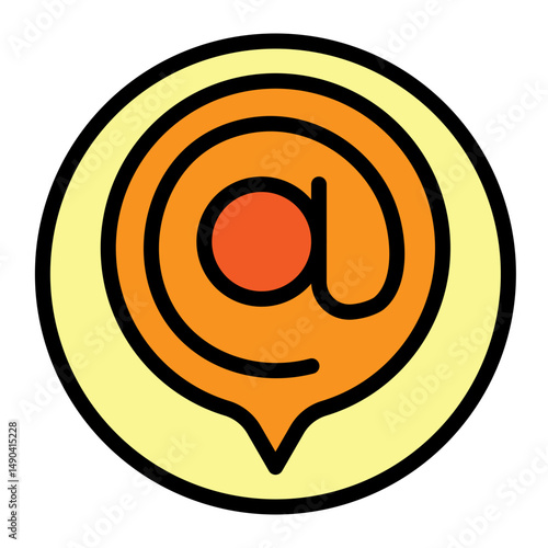 Top Mention Icon Vector Filled Icon Design