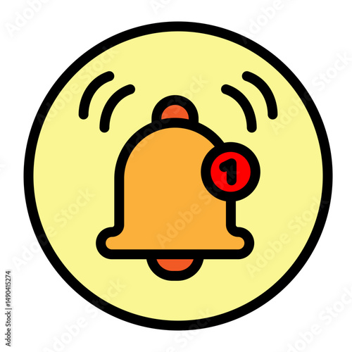 Trending Alert Notification Vector Filled Icon Design