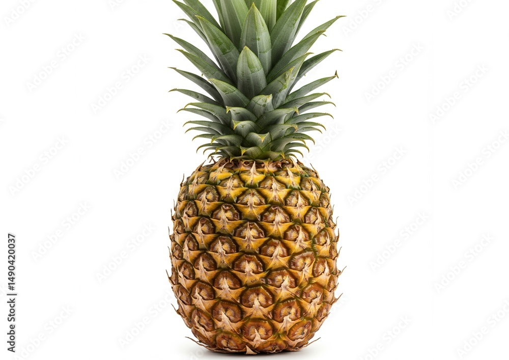 the pineapple on white background the pineapple on white background