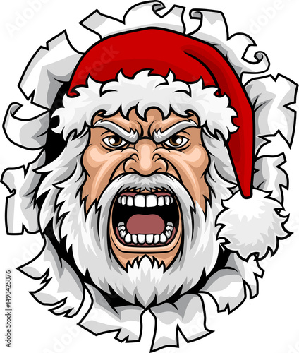 Angry Santa Claus Father Ch...
